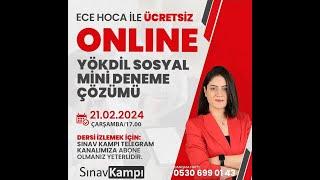 YÖKDİL SOSYAL MİNİ DENEMEI ECE HOCA