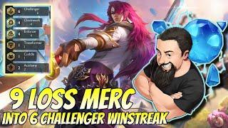 9 Loss Merc - Into 6 Challenger Wins! | TFT Gizmos & Gadgets | Teamfight Tactics