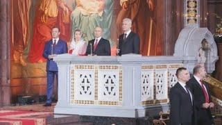 Putin attends Easter service in Moscow