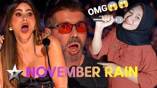 All The Judges Cry Hystericallt | When They Heard The Song November Rain With Extraordinary Voice