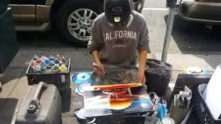 San Francisco Spray paint street artist makes masterpiece in 7 mins