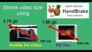 How to use Handbrake video editor - Shrink the size of your videos (Free & Open source).