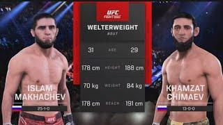 UFC 5 Islam Makhachev Vs Khamzat Chimaev - Brutal #UFC Welterweight Fight English Commentary PS5