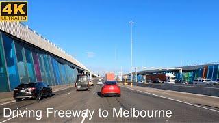 Drive to Melbourne City via Freeway M1 | Melbourne Australia | 4K UHD