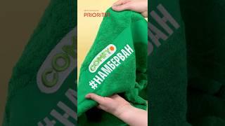 Рушник махровий з вишивкою логотипу #merch #вишивка #unboxing #віримовсилуподарунка