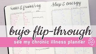 Flip Through my Chronic Illness & Wellness Bullet Journal Planner