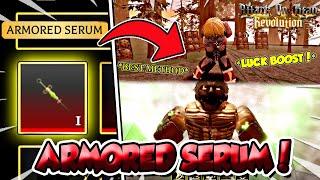 AOT Revolution UPDATE 2 How To Get Armored Titan Serum Fast + Full Guide!(CODE)