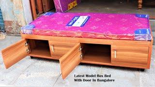 New Latest Custom Model Storage Box Divan Bed With Slider Door Design In Mathikere YPR Bangalore.