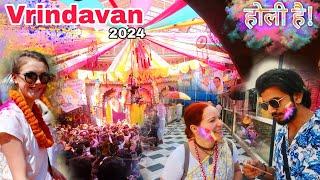 Vrindavan Mathura latest video 2024 | Vrindavan Holi | Braj ki Holi | Iskcon temple Vrindavan