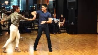 Alexis Omar Tirado & Jorjet Alcocer performing freestyle at Salrica Dance Houston