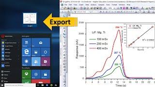 How to export or save a graph in origin