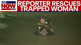 Hurricane Helene: FOX reporter saves woman trapped in flooded water | LiveNOW from FOX Interview