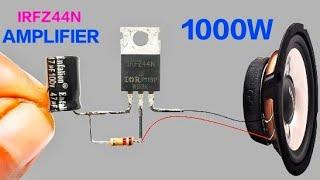 DIY Powerful Ultra Bass Amplifier | irfz44n Mosfet Amplifier Circuit