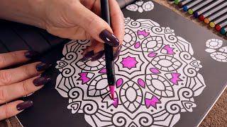 Quietly Colouring  ASMR  Brush Pens, Mandala Meditation