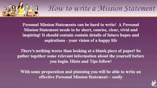 How to write Personal Mission Statements