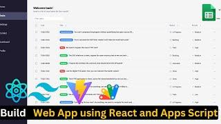 Build Web App using React and Google Apps Script | vite-react-appscript starter kit