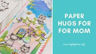 Paper hugs for Mother's Day | Slimline Card Inspiration with Lawn Fawn