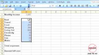 Excel 2003: Naming Cells and Ranges