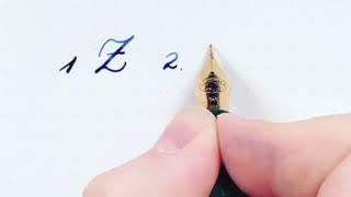 Capital "Z" - Practice Fountain Pen Cursive Handwriting (Alphabet)