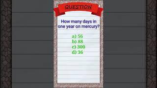 How many days in one year on mercury ?