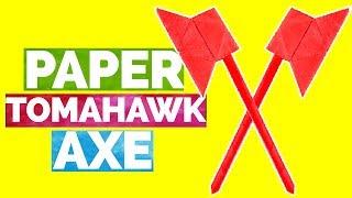 How to Make A Paper Tomahawk Battle Axe | DIY - Toy Weapons - Paper GUN Sword -Easy Origami Tutorial