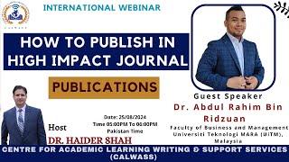 How To Publish In High Impact Journal