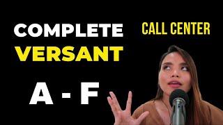 Versant Test & Practice from Parts A to F | Call Center