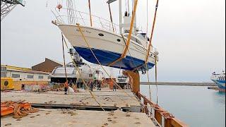 Sardinia to Genoa  - Part 4. Loading onto the transport ship - Sevenstar Yacht Transport