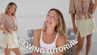 Rachel Skirt Sewing Tutorial - Mini Skirt [beginner friendly with sewing pattern]