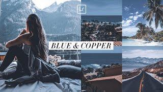 How to edit BLUE & COPPER PRESET Lightroom Mobile Tutorial Free DNG | ReinaMarie Presets