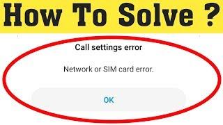 How to Fix Network or Sim Card Error Problem in Jio || Fix Jio Network or Sim Card Error Problem