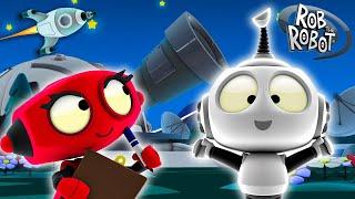 Learn About Planets, Comets and Stars! | @Rob-The-Robot  | Preschool Learning | Moonbug Tiny TV