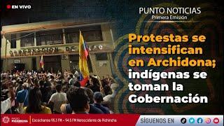  #EnVIVO | Protestas se intensifican en Archidona; indígenas se toman la Gobernación