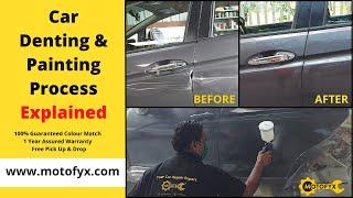 Car Denting Painting Starting At MotoFyx | 100% Colour Match Guarantee | 1 Year Warranty