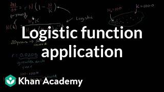 Logistic function application | First order differential equations | Khan Academy