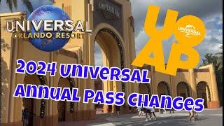 Universal Studios Orlando 2024 Annual Pass Changes