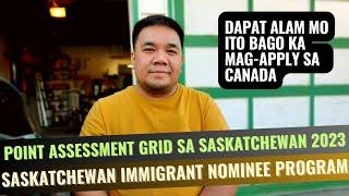 POINTS ASSESSMENT GRID SA SASKATCHEWAN | PROVINCIAL NOMINEE PROGRAM SA CANADA | RHOD'S CHANNEL