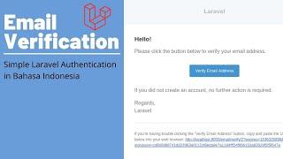 Email Verification - Simple Laravel Authentication with explanation | Laravel Bahasa Indonesia