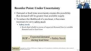 Ch 12: Inventory Management-  Part 5 Reorder Point