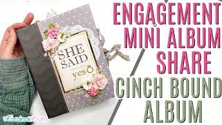 Engagement Photo Album Design using my Cinch with Hardcover using a Rustic Wedding Paper Collection