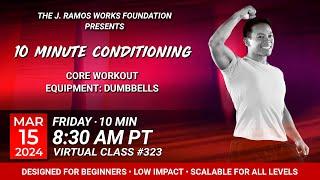 Virtual 10 Minute Conditioning - Core workout (03/15/2024) - 8:30 AM PT
