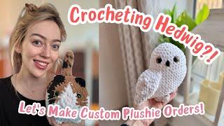 Crochet Vlog  Let's make Hedwig! Custom plushie orders, yarn hauls and crochet with me!