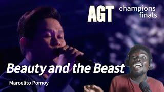 "Marcelito Pomoy's 'Beauty and the Beast' AGT Finals Reaction | Incredible Dual-Voice Performance!"