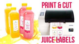 Print and Cut Custom Juice Labels