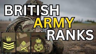 BRITISH ARMY RANKS