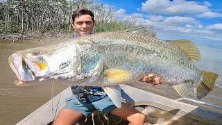 FISHING FOR MONSTER BARRAMUNDI ( We catch a River Monster )