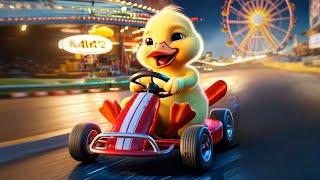 Cute duck had an accident while driving a racing car丨CAT丨CUTECAT丨AI丨AICAT#cartoon #animation