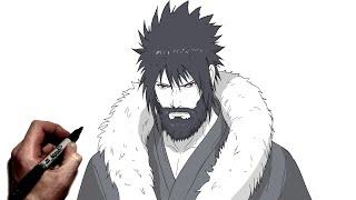 How To Draw Bearded Sasuke | Step By Step | Naruto