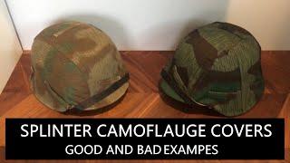 Splinter Camoflauge Helmet Covers - At The Front Vs. Cheap Chinese Repro