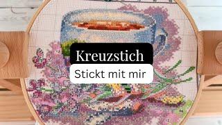 Stickt mit mir an meiner frensh cup von Joy Sunday | Fast fertig 